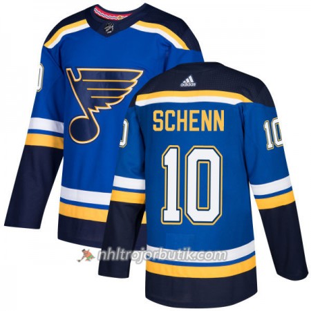 Män Ishockey St. Louis Blues Tröja Brayden Schenn 10 Adidas 2017-2018 Blå Authentic